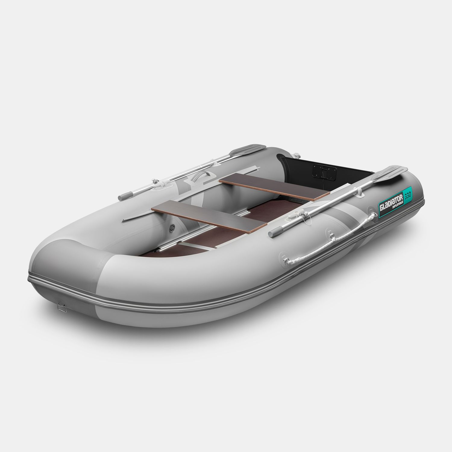 картинка Надувная лодка GLADIATOR B330 светло-темносерый 