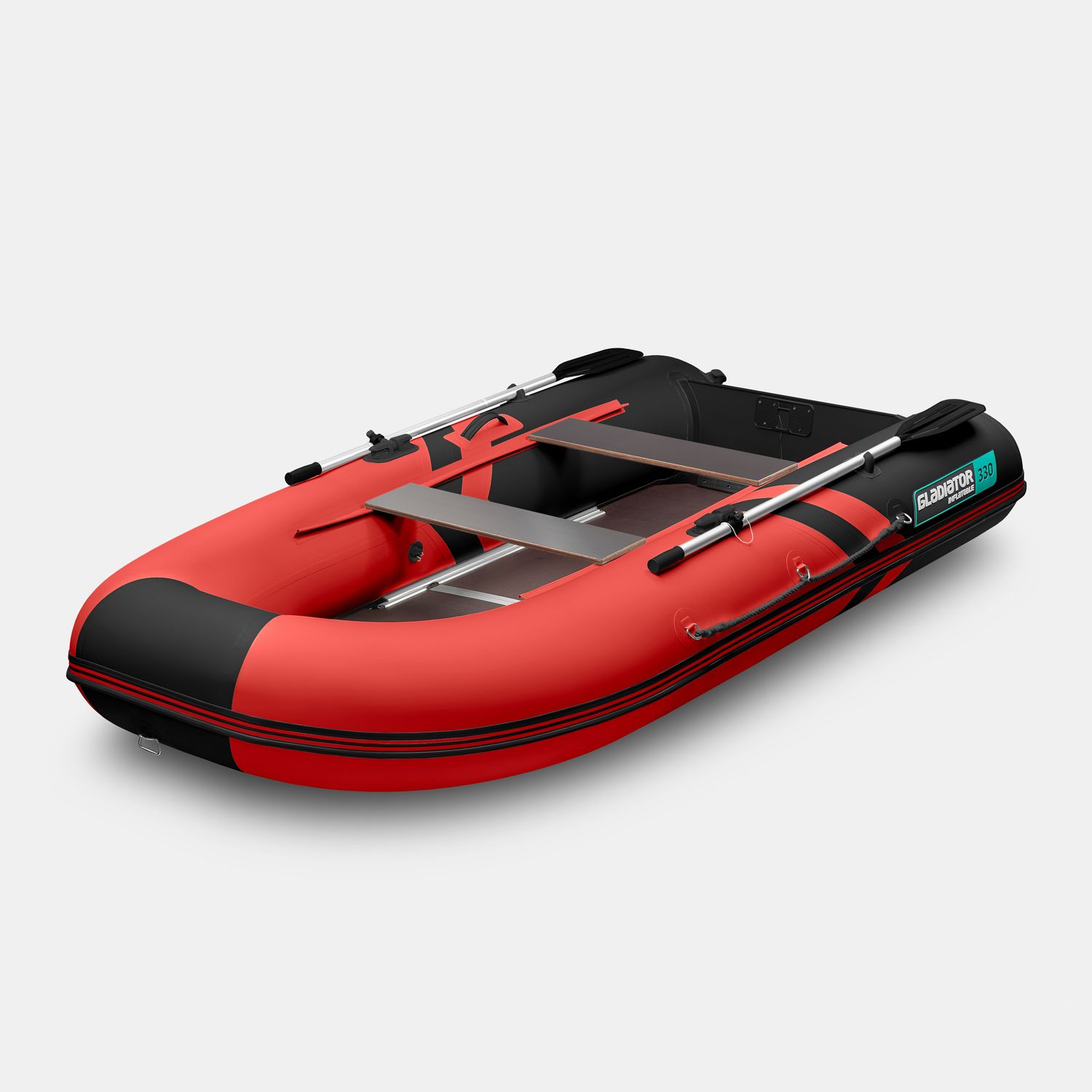 картинка Надувная лодка GLADIATOR B330 красно-черный 