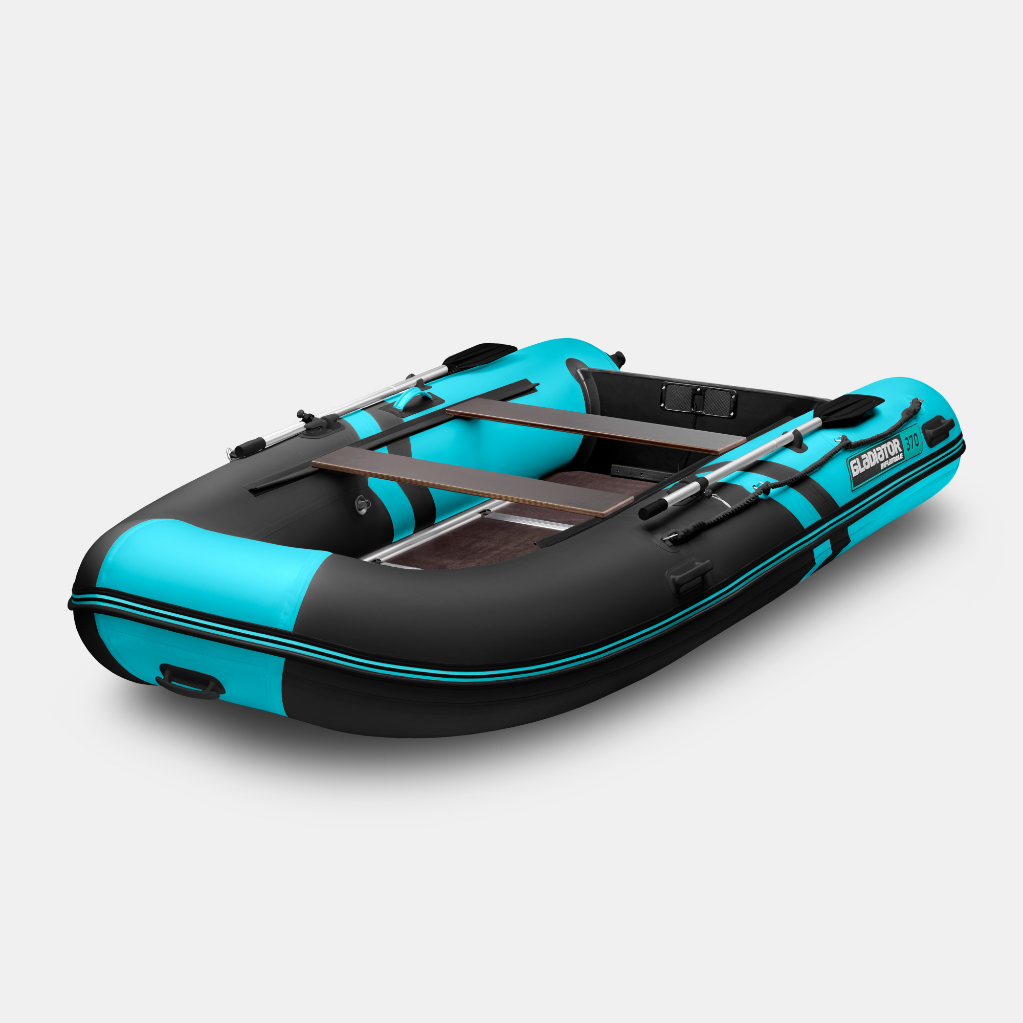 картинка Надувная лодка GLADIATOR B370 черно-бирюзовый 