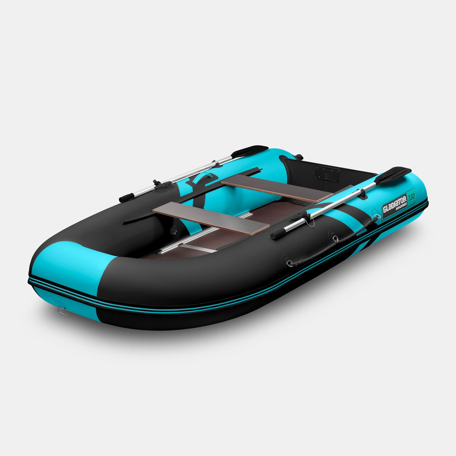 картинка Надувная лодка GLADIATOR B330 черно-бирюзовый 